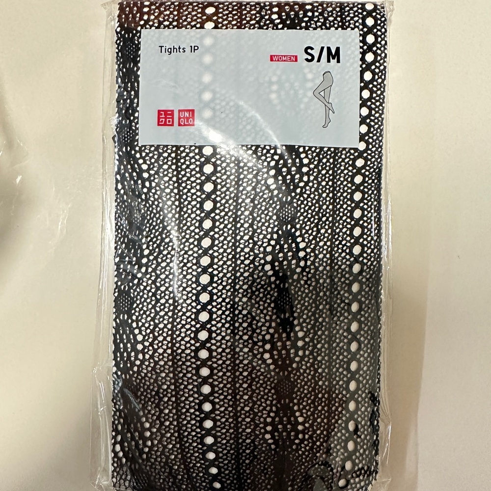 Uniqlo Black Patterned Tights